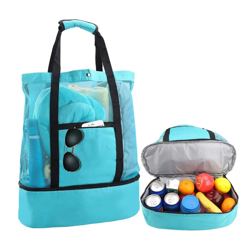 Double Duty Cooler & Mesh Tote Bag