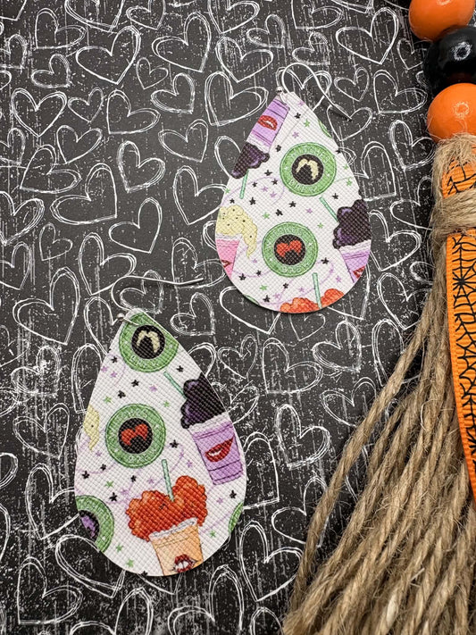Witch Sister Coffee Earrings