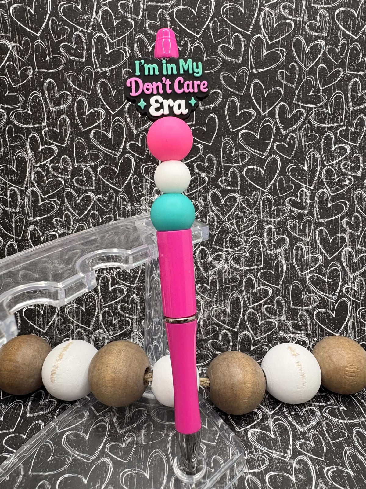 In my don't Care Era Beaded Ink Pen