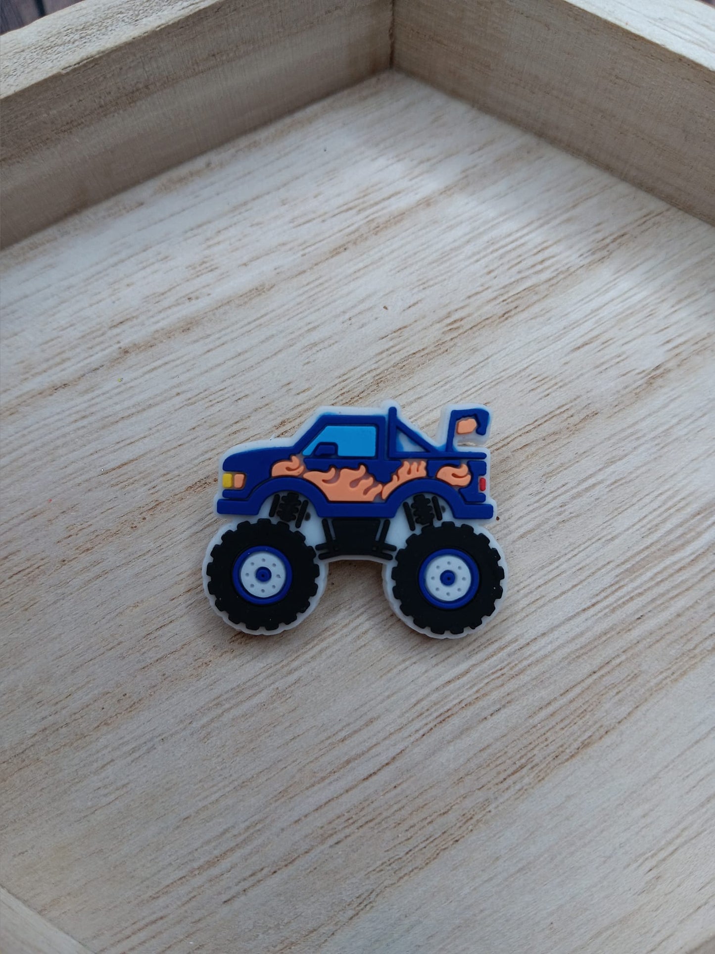 Dark Blue Monster Truck Shoe Charm Accessory