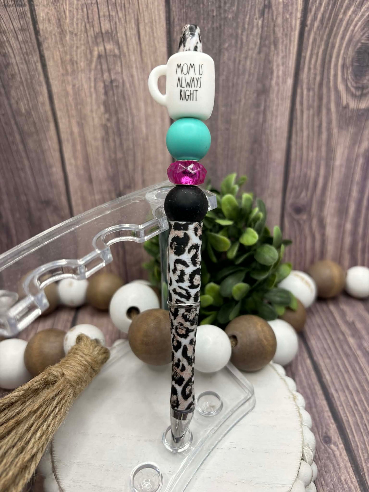 Mom is ALWAYS Right Beaded Ink Pen