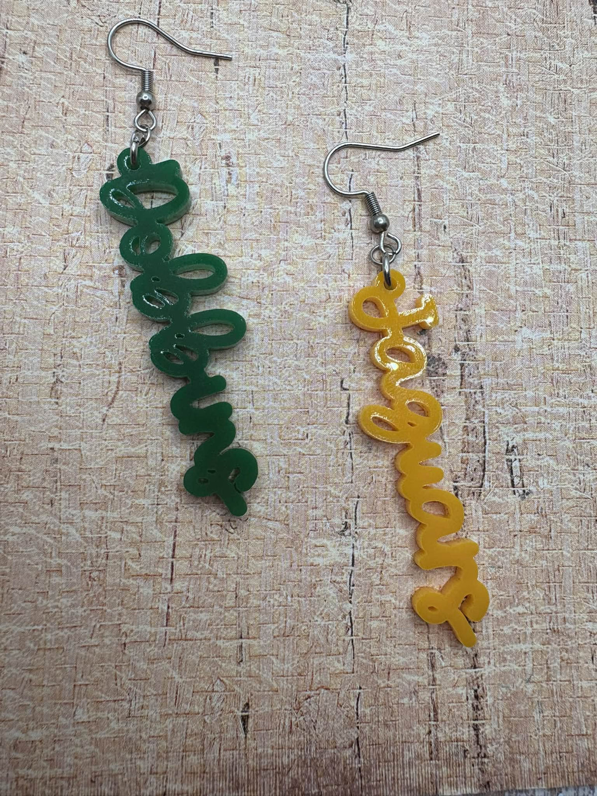 Dobbins Jaguars Earrings - Green & Golden
