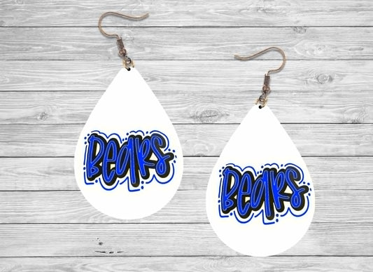 Bears Earrings - Blue