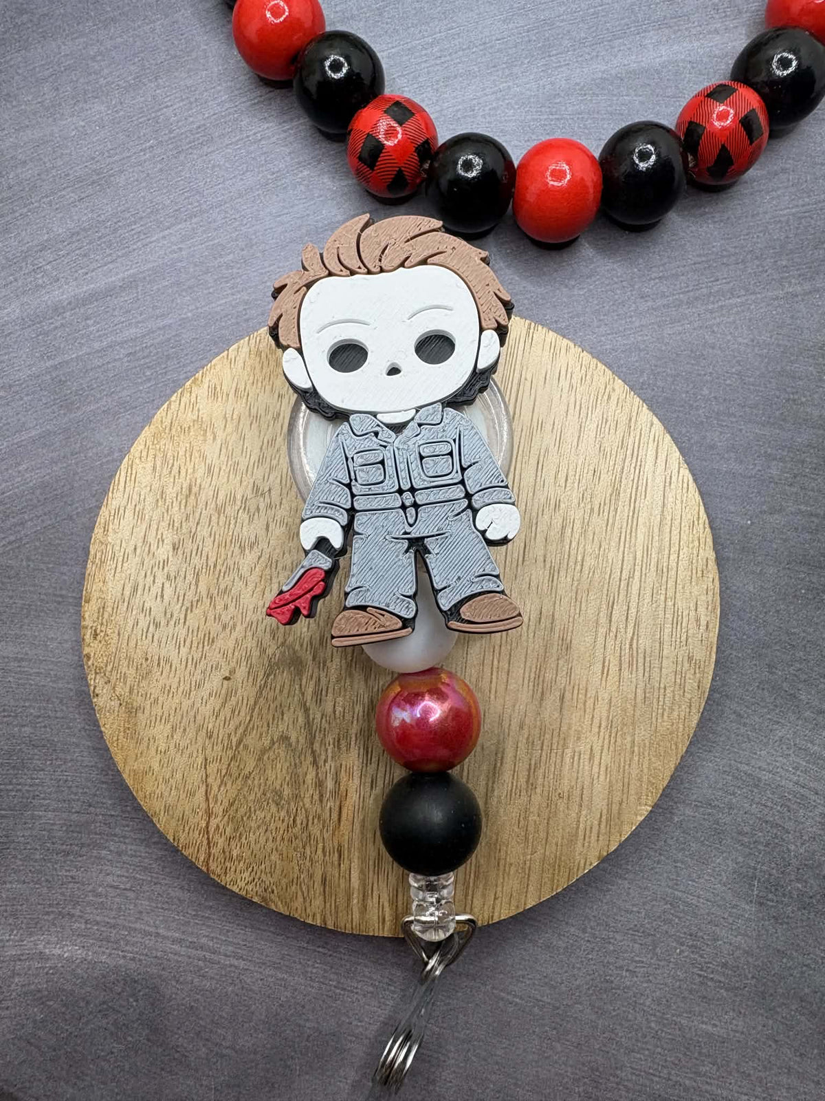 Halloween Spooky Beaded Badge Reel