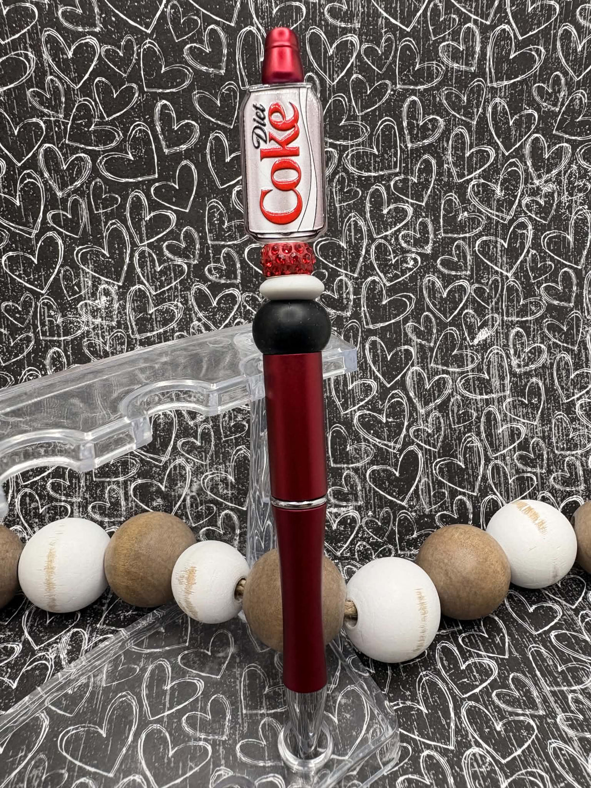 Diet Cola Themed Beaded Ink Pen