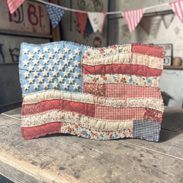 INSTOCK - Patchwork Flag Freshie Scented in Blue Hawaiian Punch