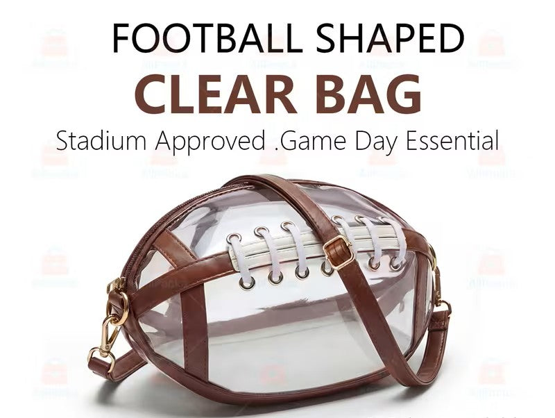 Clear Football Crossbody Bag