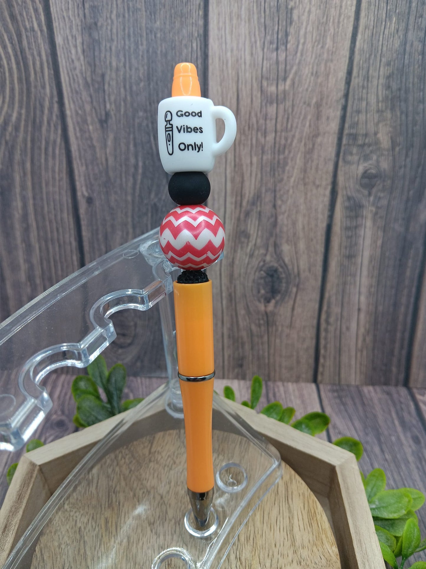 Good Vibes Only Beaded Ink Pen