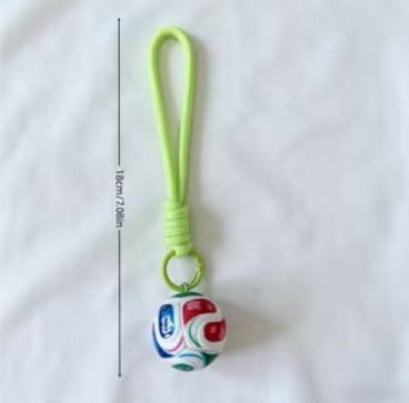 Green Soccer Keychain