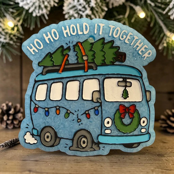 INSTOCK - HO HO Hold it Together Christmas Freshie - Scented in Mahogany Teakwood