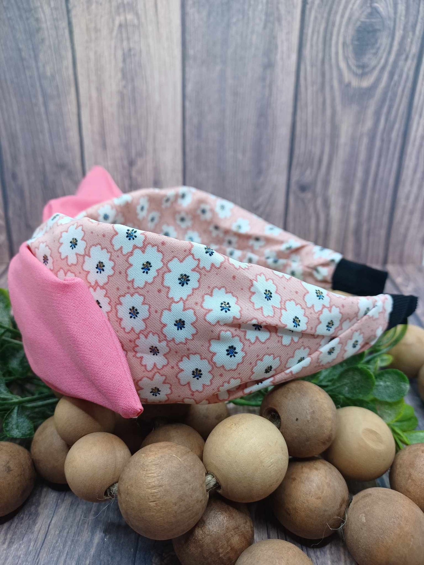 Pink Floral Patterned Headband