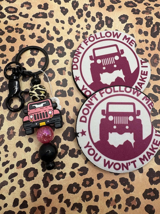 Pink Jeep Gift Set