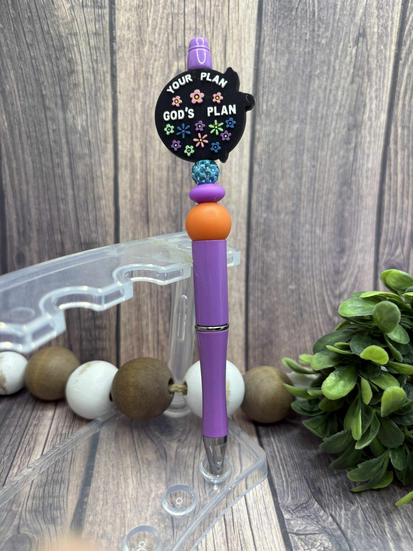 Pray on it Pray over it Pray through it Beaded Ink Pen