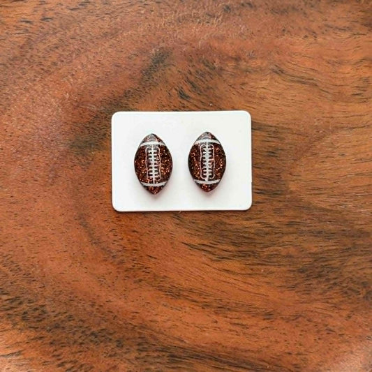 Football Glitter Earrings
