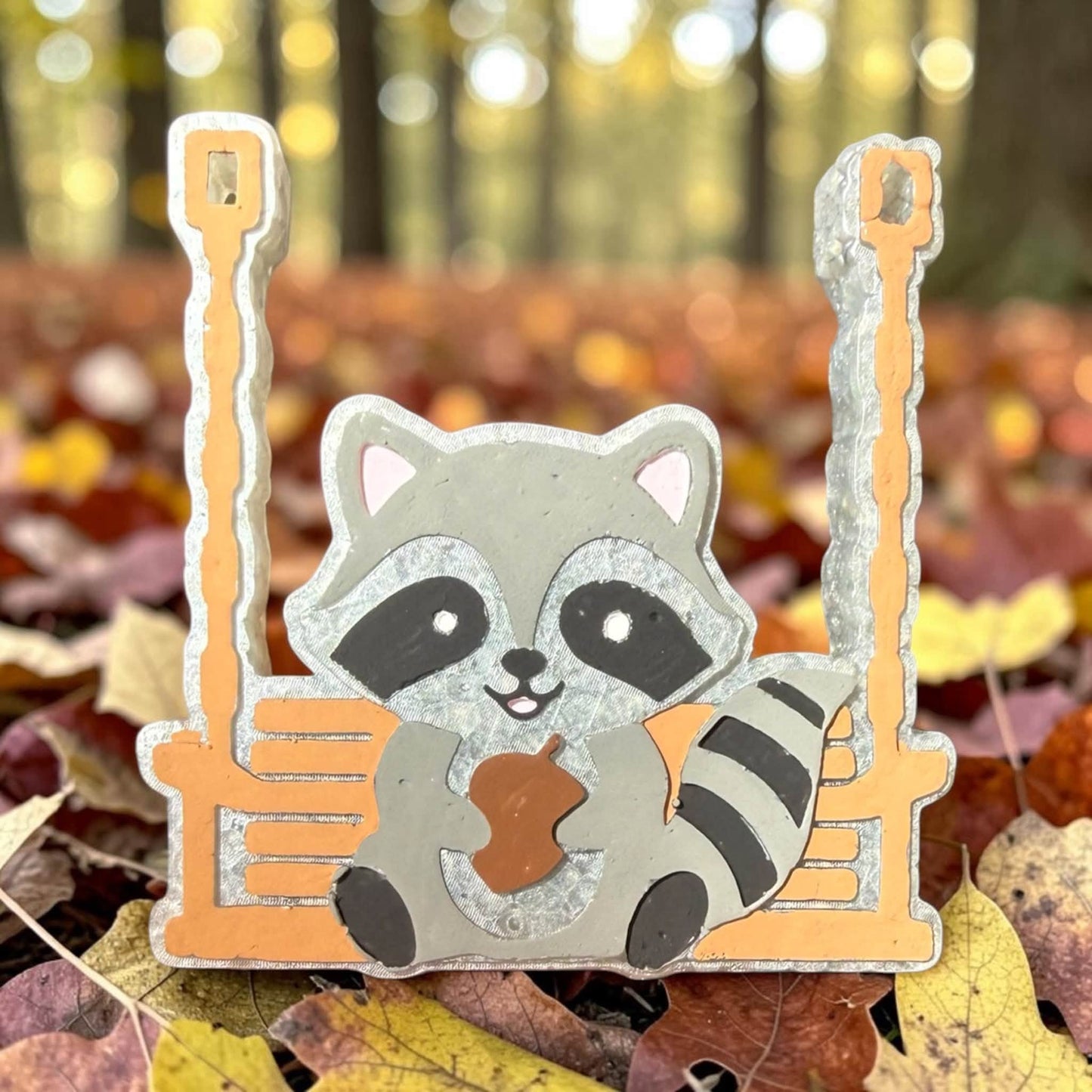INSTOCK - Swinging Raccoon Freshie - Scented in Apple Cinnamon