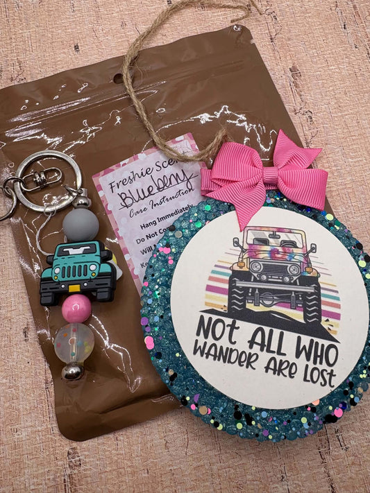 Teal Jeep Gift Set