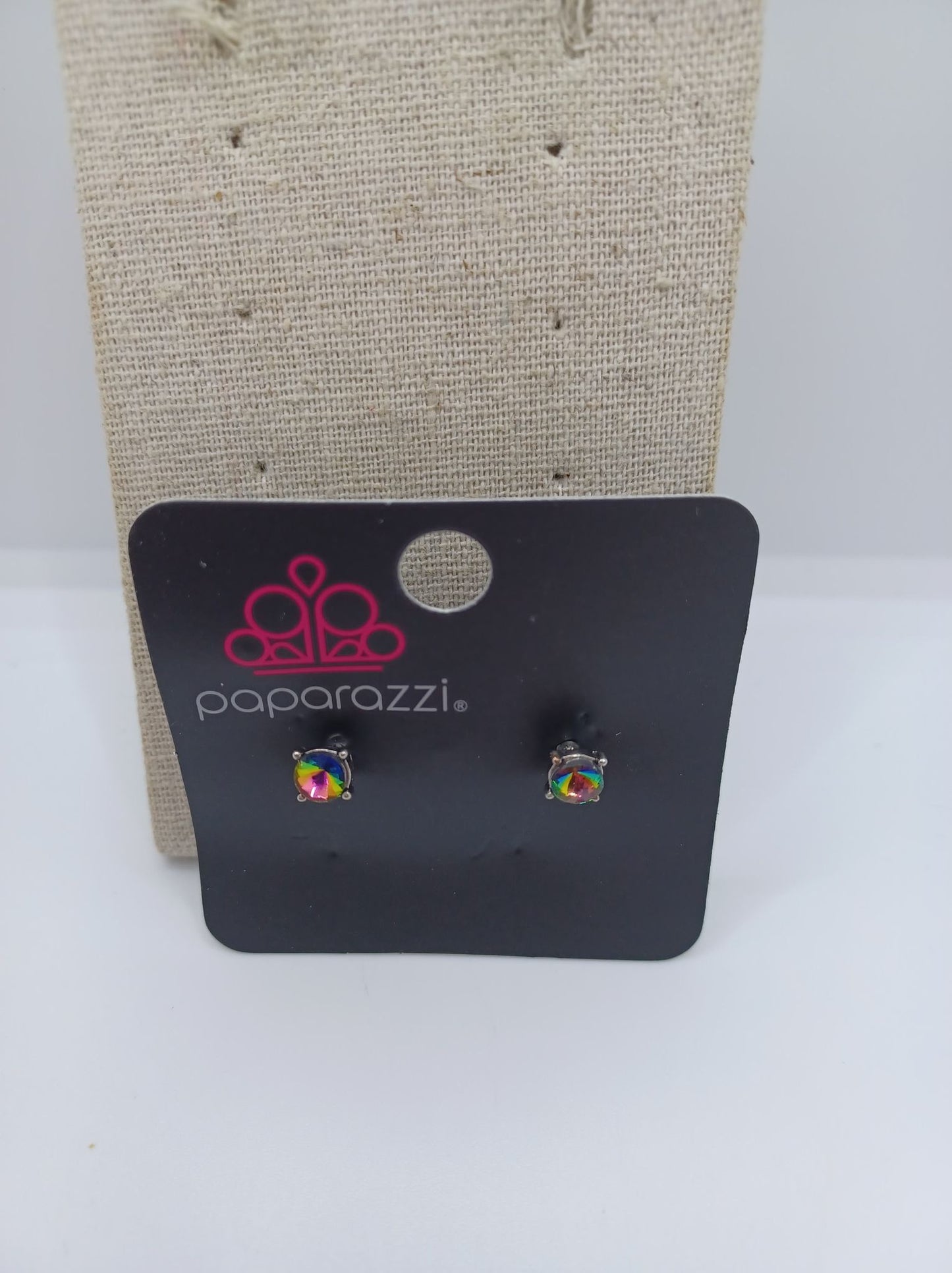 Square Oil Spill Earrings
