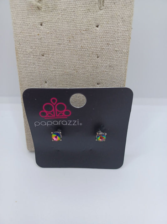 Square Oil Spill Earrings