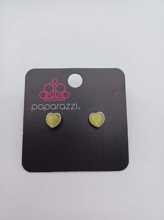 Yellow Moonstone Heart Earrings