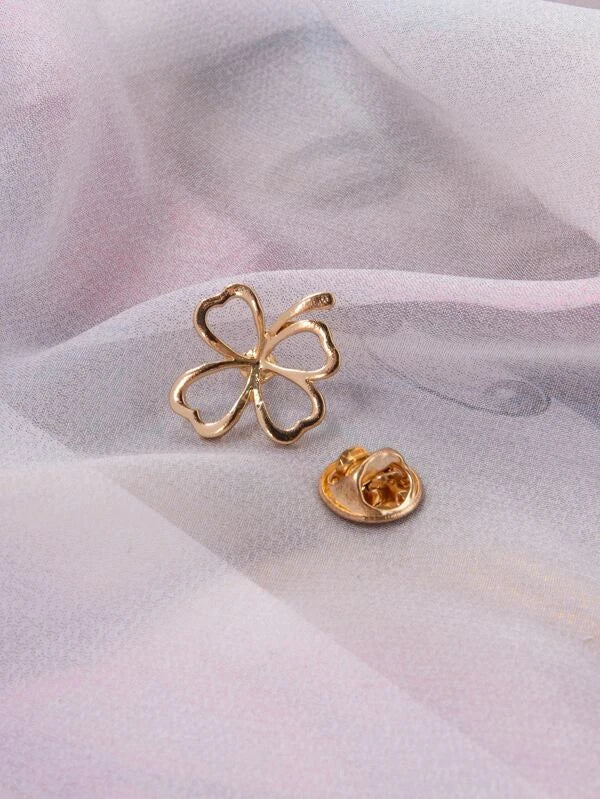 Gold Four Leaf Clover Pin