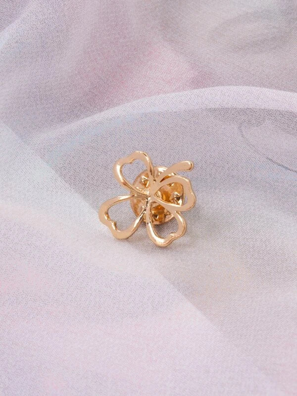 Gold Four Leaf Clover Pin