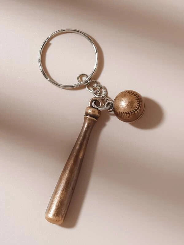 Baseball Bat and Ball Keychain