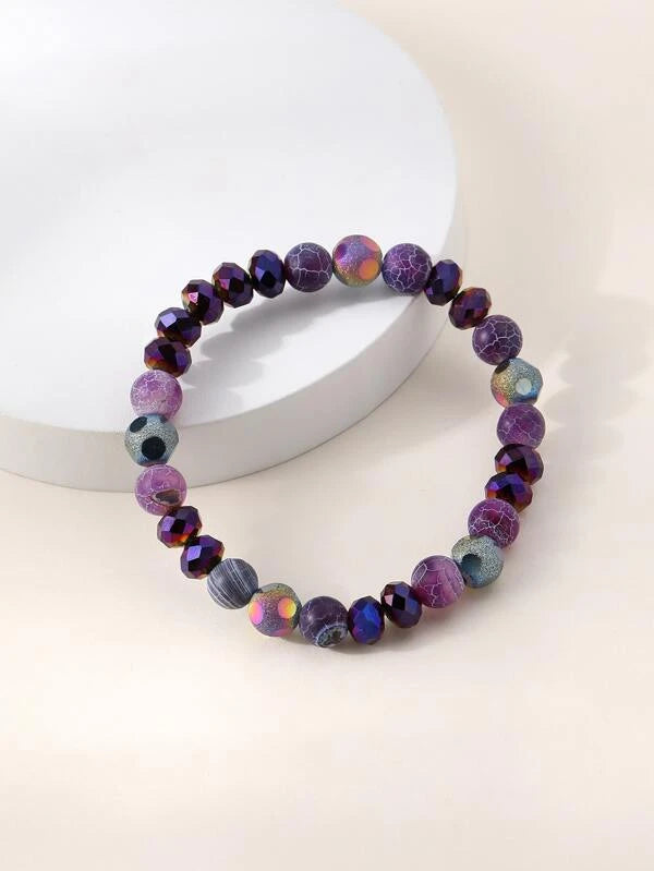 Purple & Green Oil Spill Bracelet