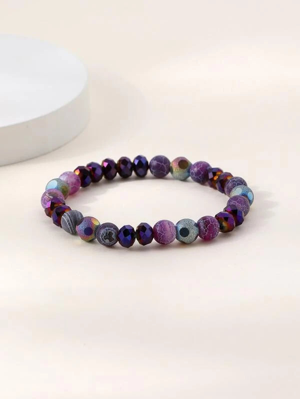 Purple & Green Oil Spill Bracelet