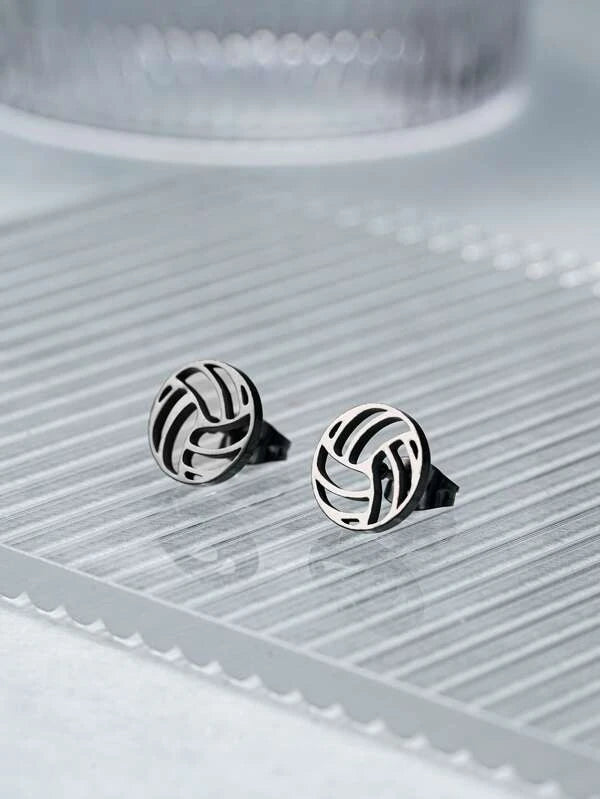 Volleyball Stud Earrings