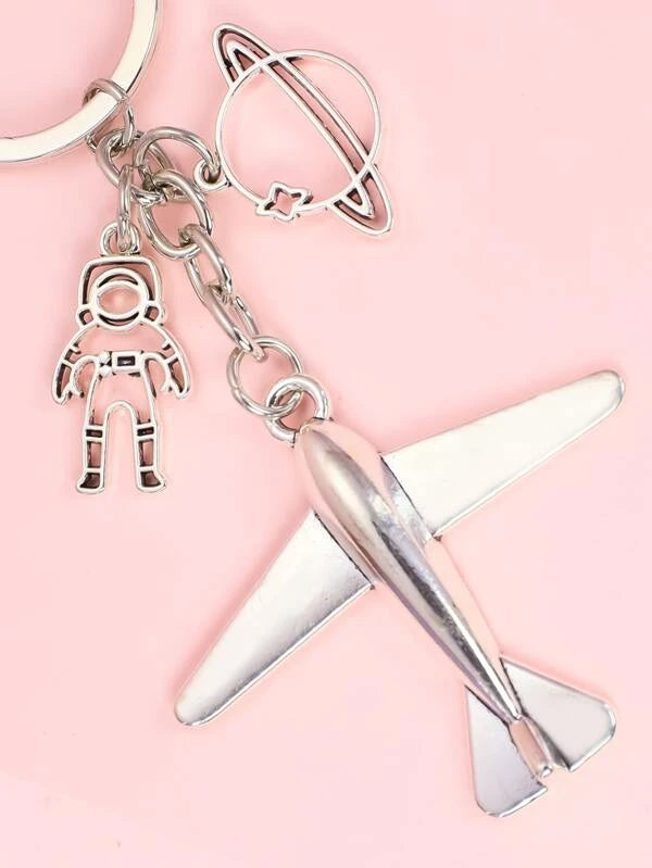 Airplane 1/ Astronaut & Planet Keychain