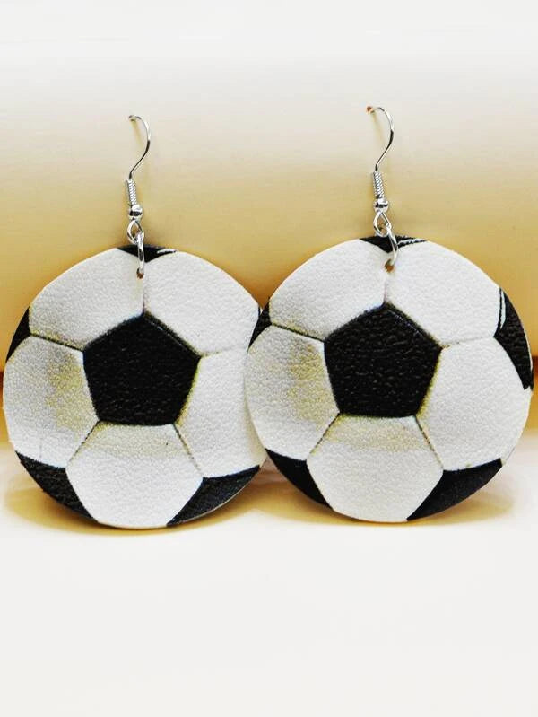Soccer Leather Style Earrings