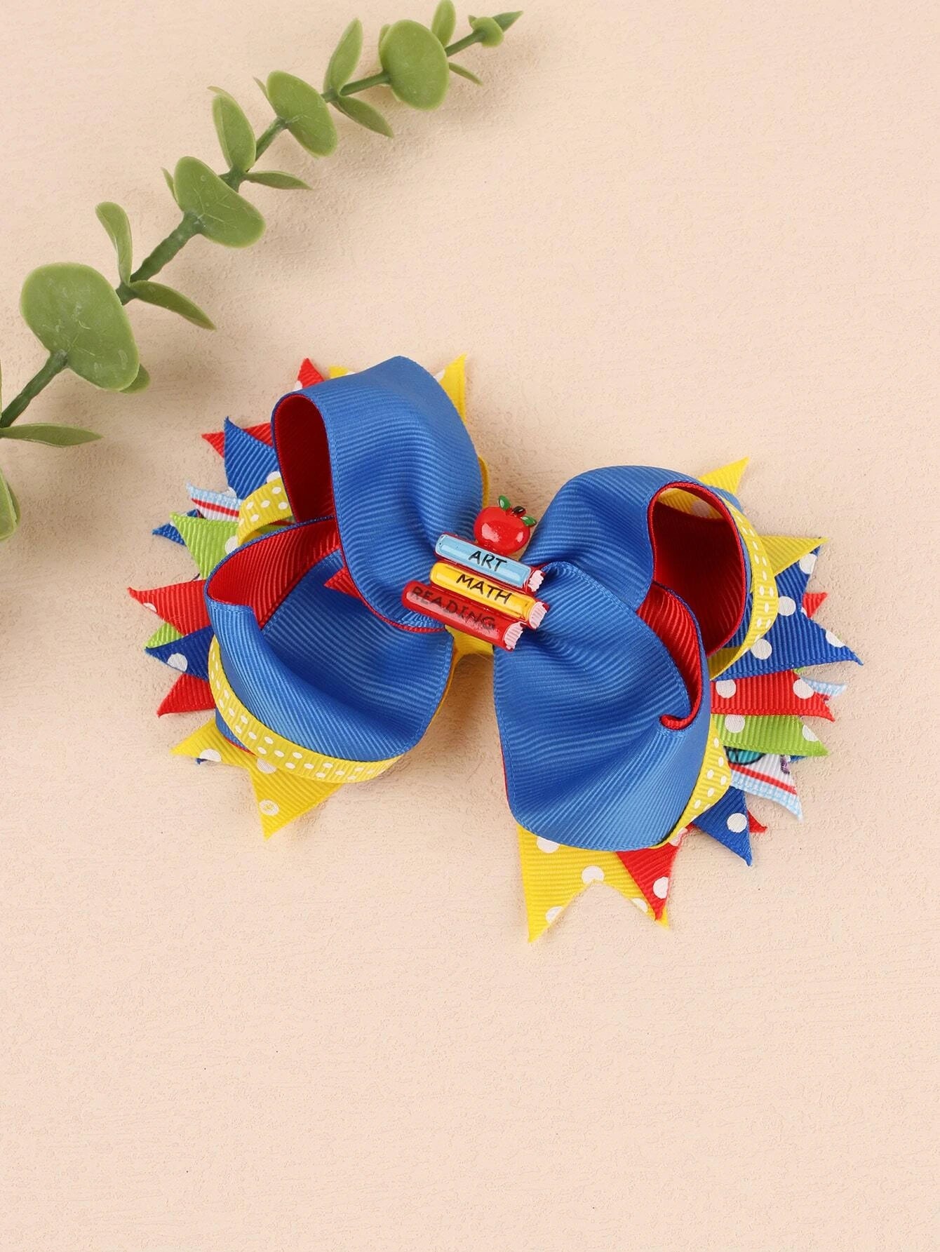 Colorful School Books Hair Accessory