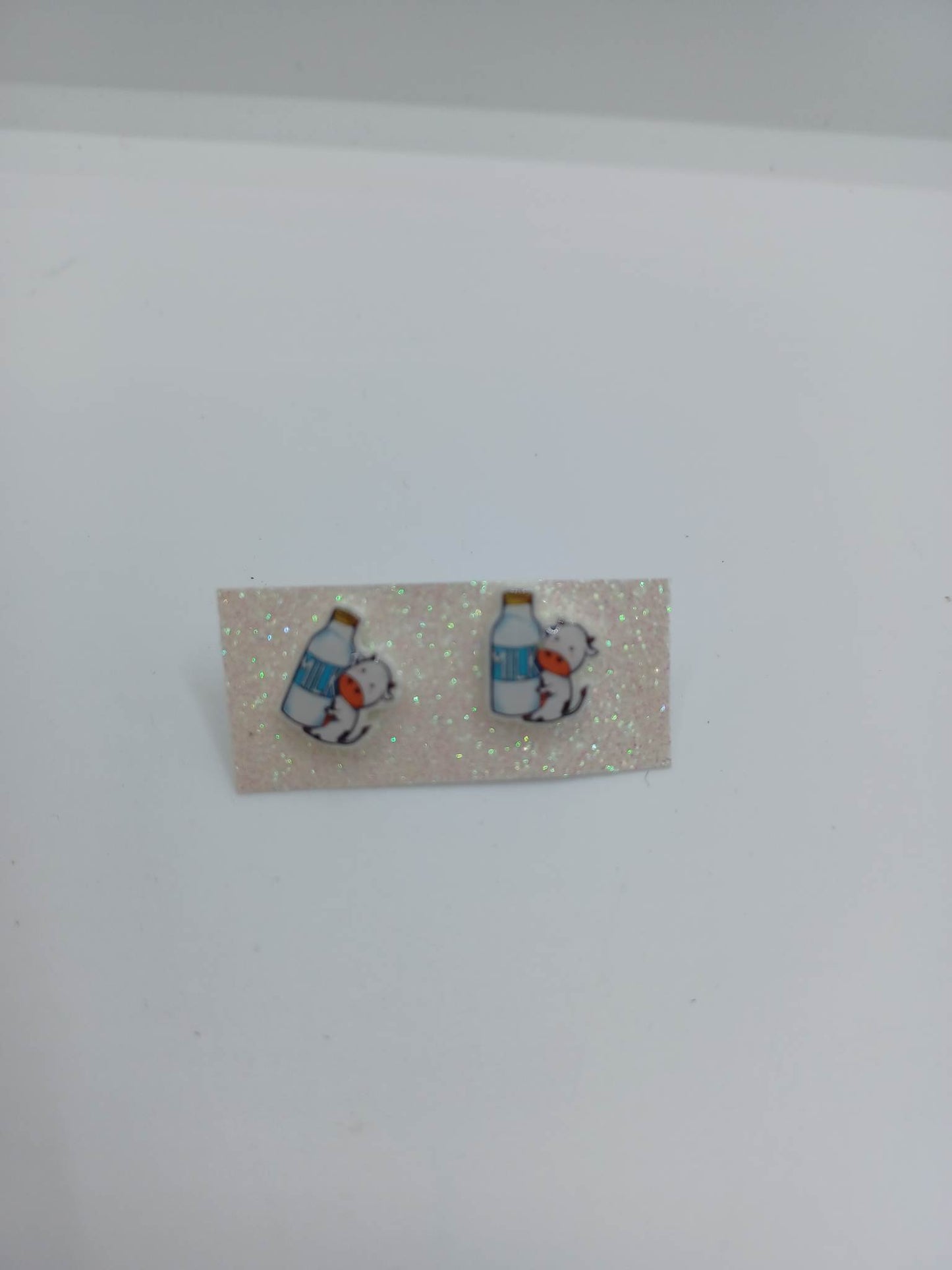 Cow Holding Milk Earrings
