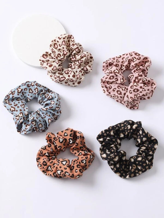Leopard Print Scrunchies