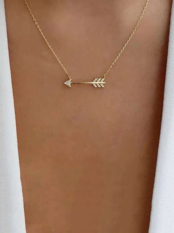 Gold Arrow Pendant Necklace