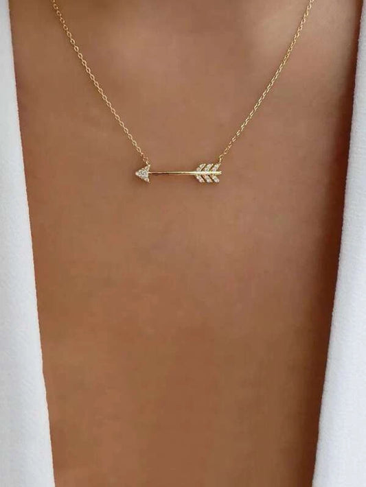 Gold Arrow Pendant Necklace