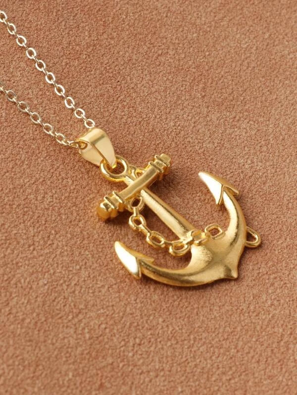 Gold Anchor Necklace
