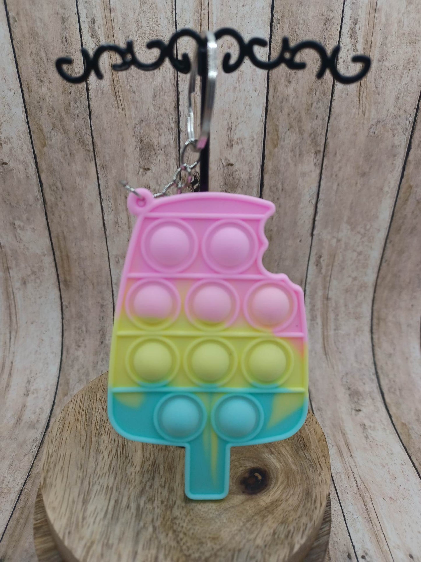 Pastel Ice Cream Pop It Keychain