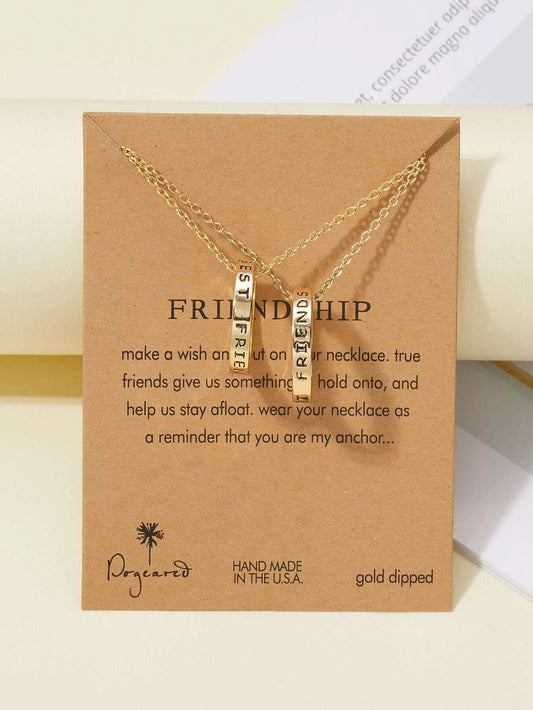 Gold Best Friends Necklace Set