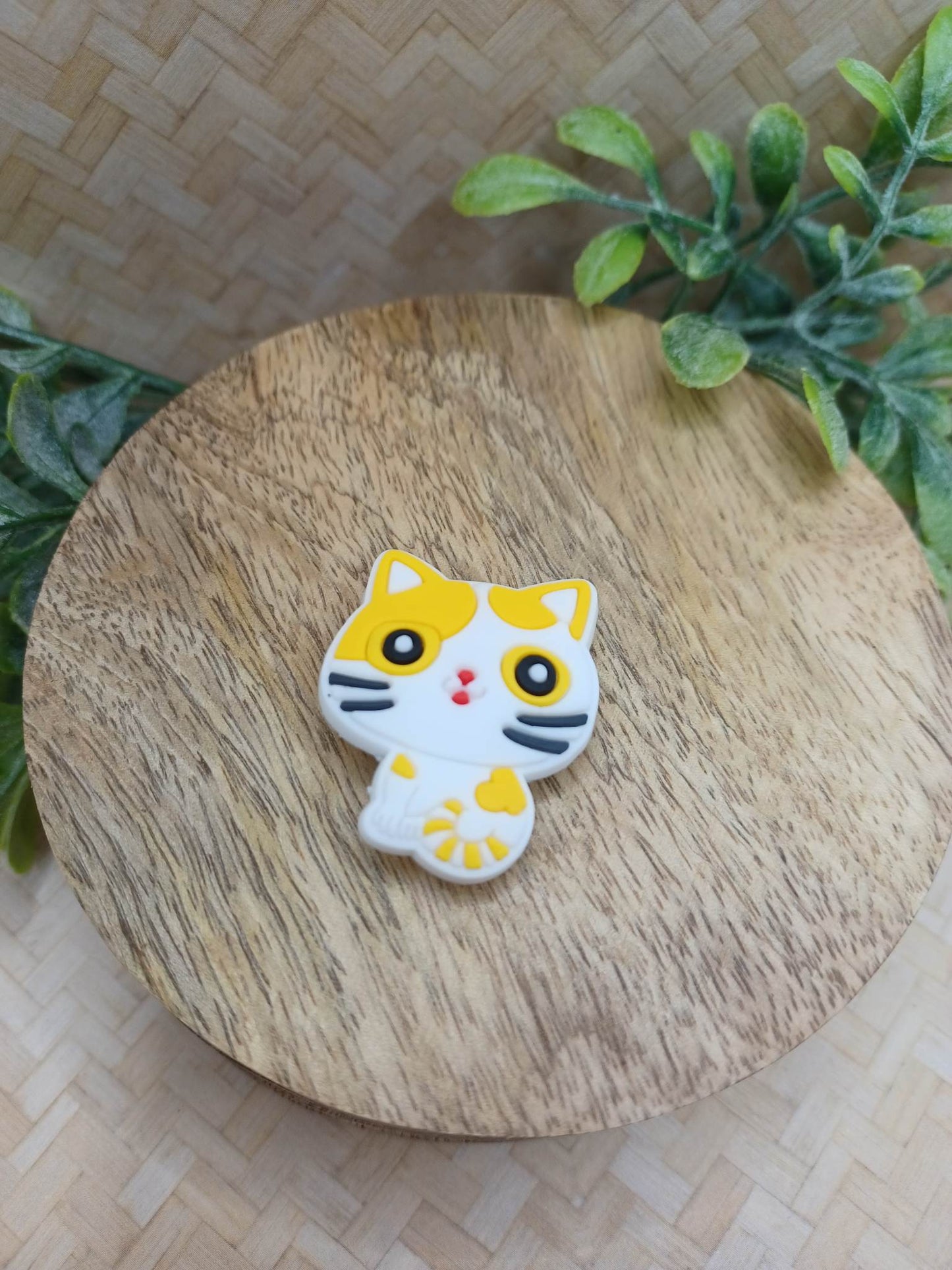 Yellow Cat Shoe Charm Accessory