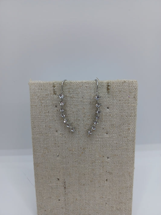 Rhinestone Ear Crawler Earrings