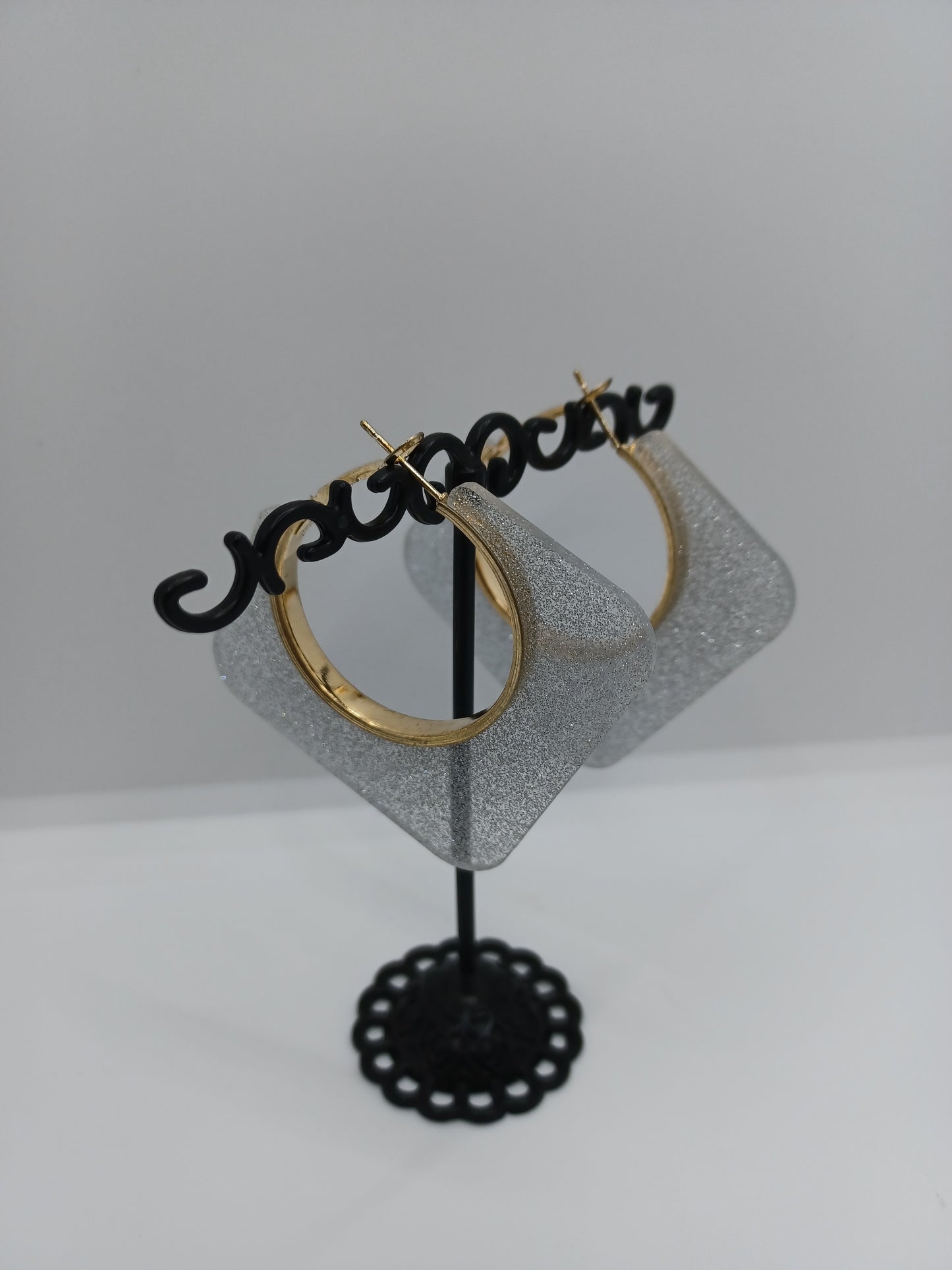 Square Acrylic Hoop Earrings