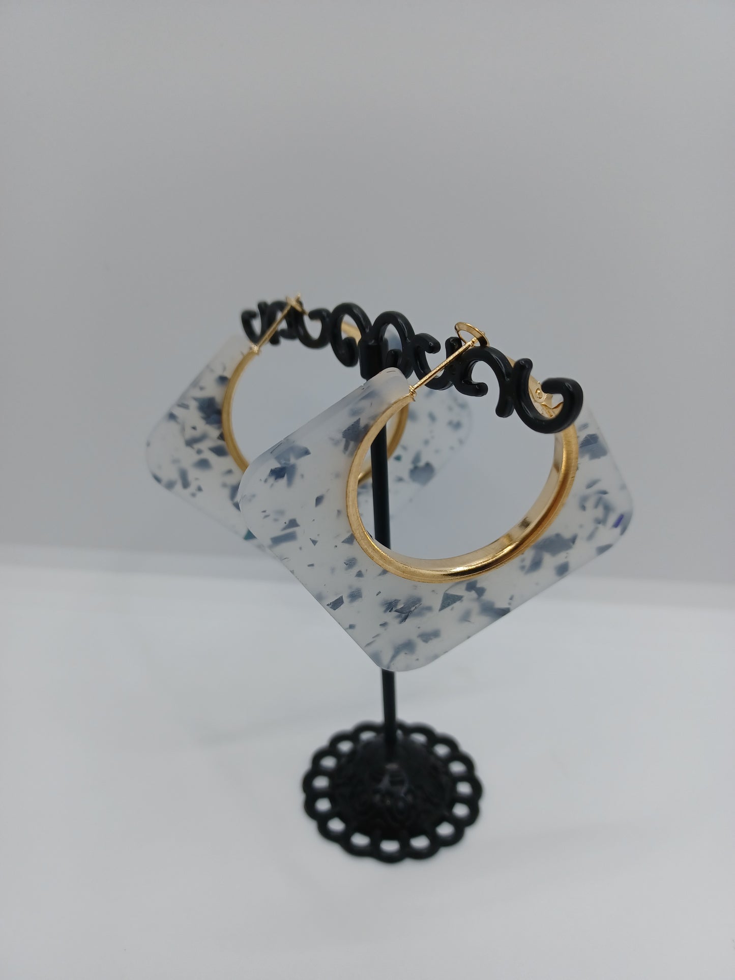 Square Acrylic Hoop Earrings