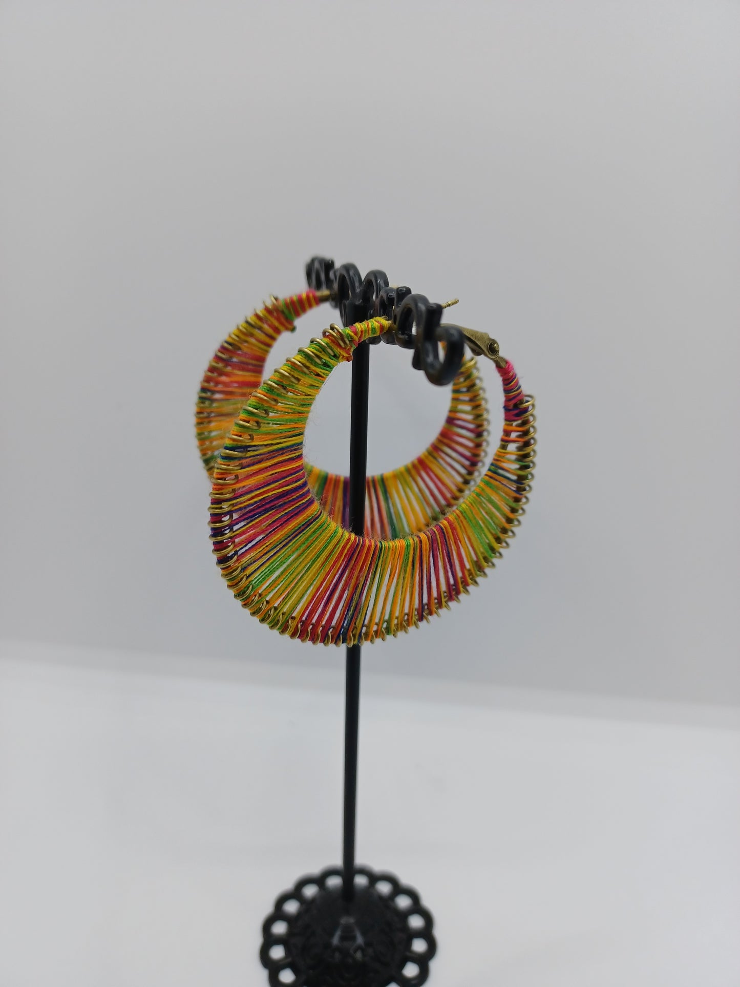 Threaded Hoop Earrings