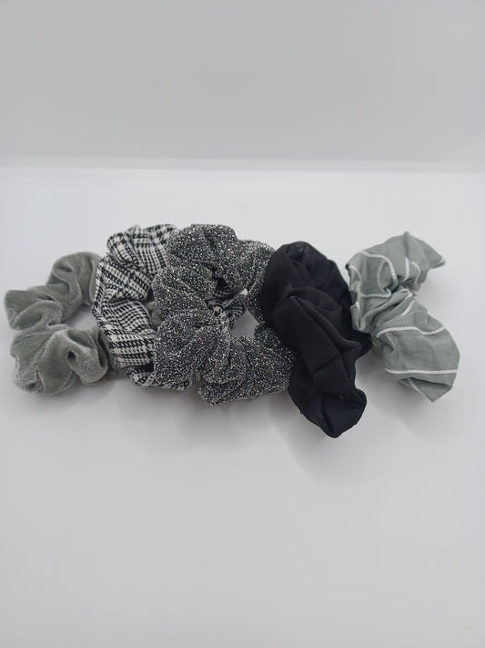 Grey Set of Hair Scrunchies