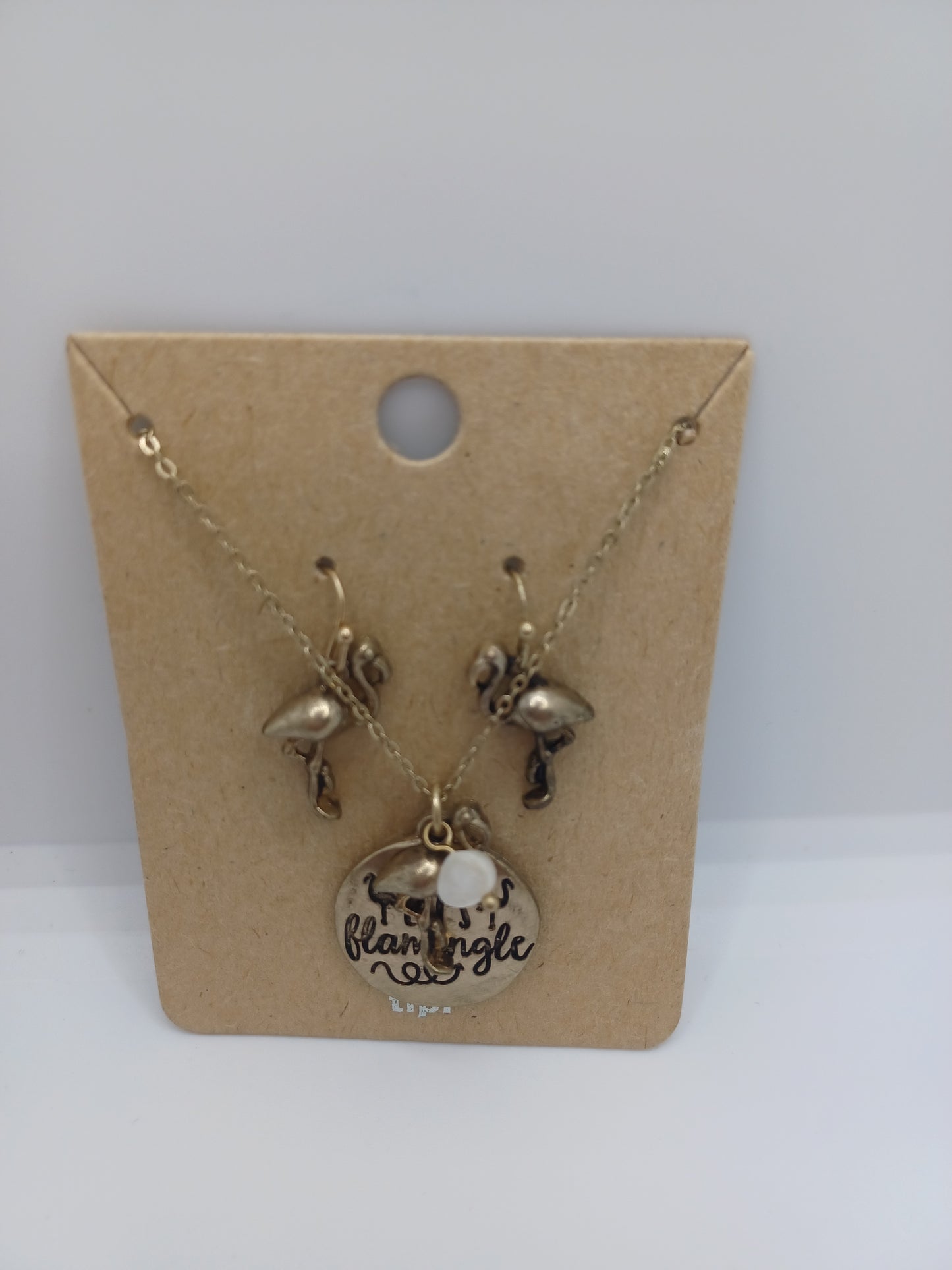 Gold "Flamingale" Flamingo Necklace