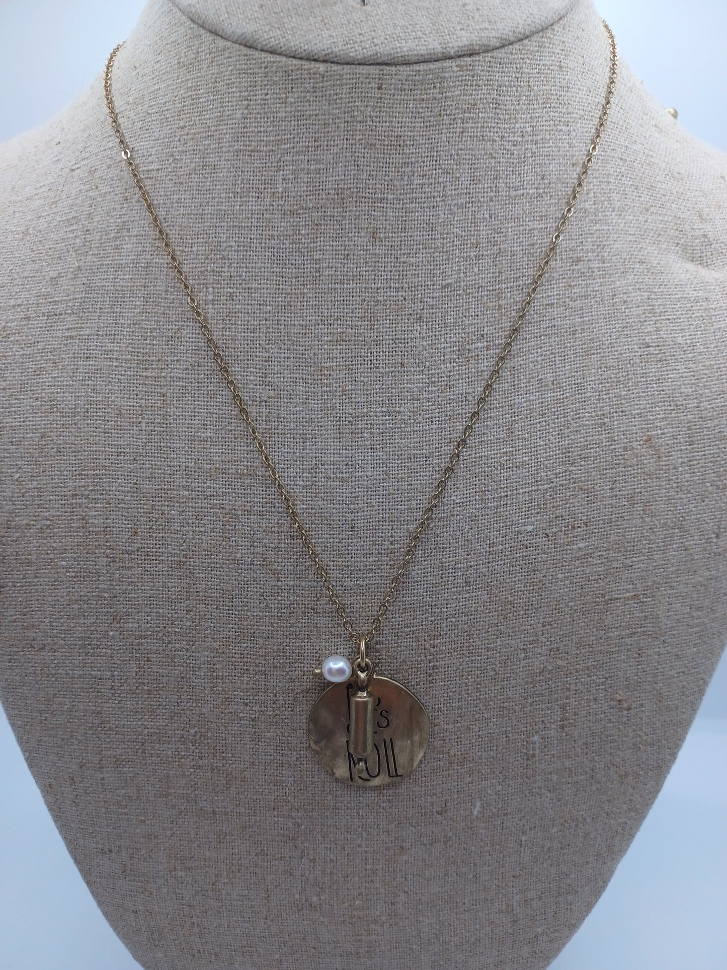 Gold "Let's Roll" Necklace