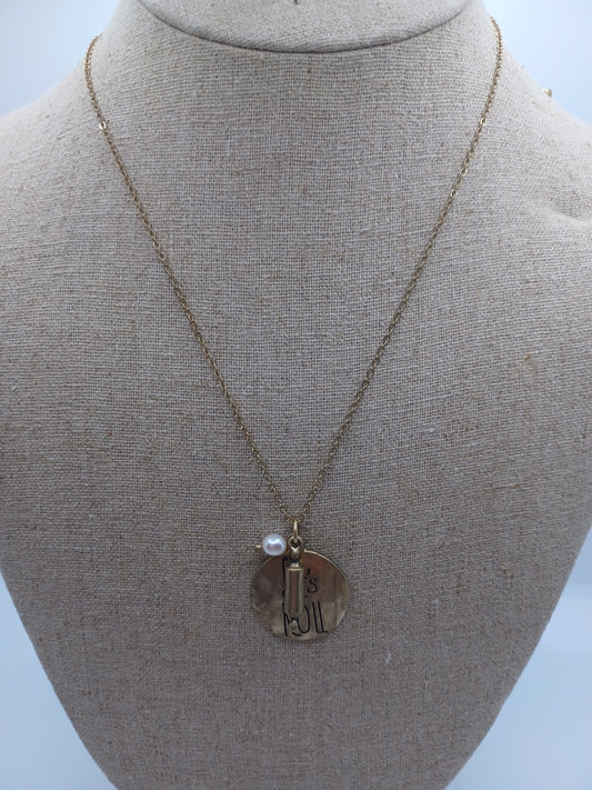 Gold "Let's Roll" Necklace