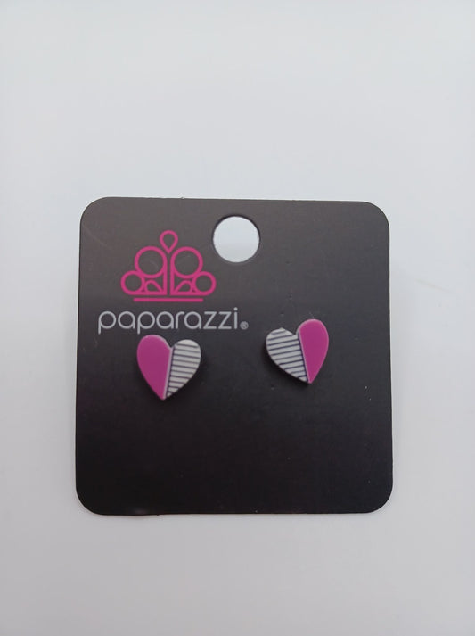 Purple Heart Earrings
