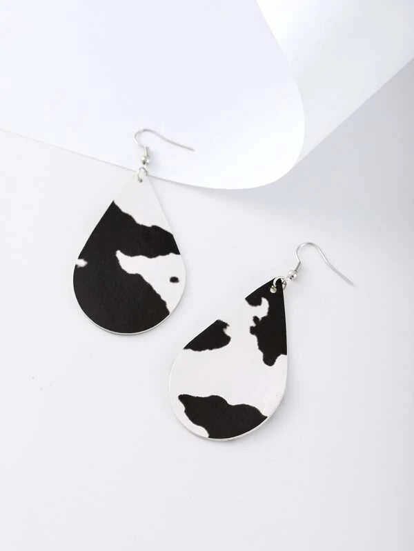 Cow Print Style Earrings